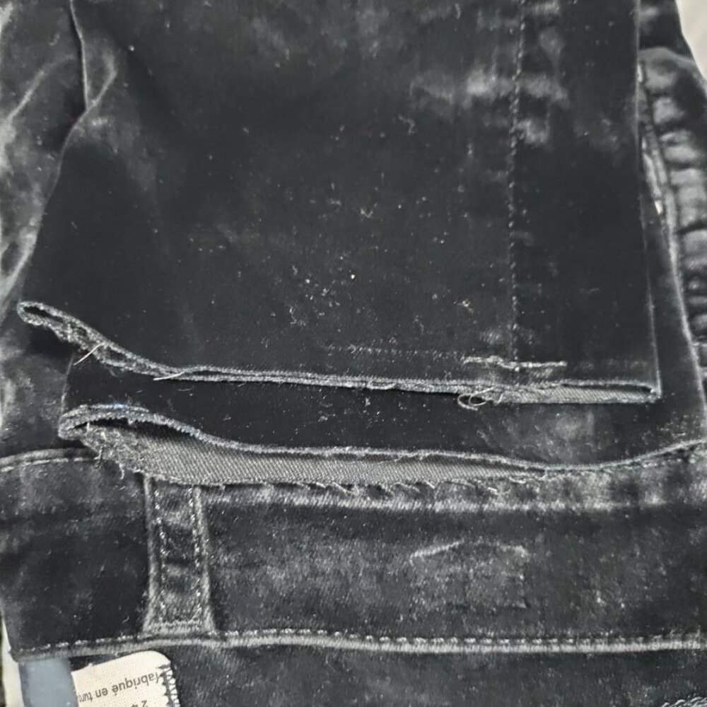 Free People We The Free Stella Velvet High Waisted Skinny Jeans Black Size 28 - Picture 7 of 16
